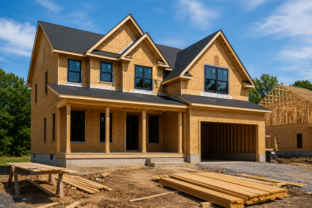 Custom luxury home under construction in Essex Maryland