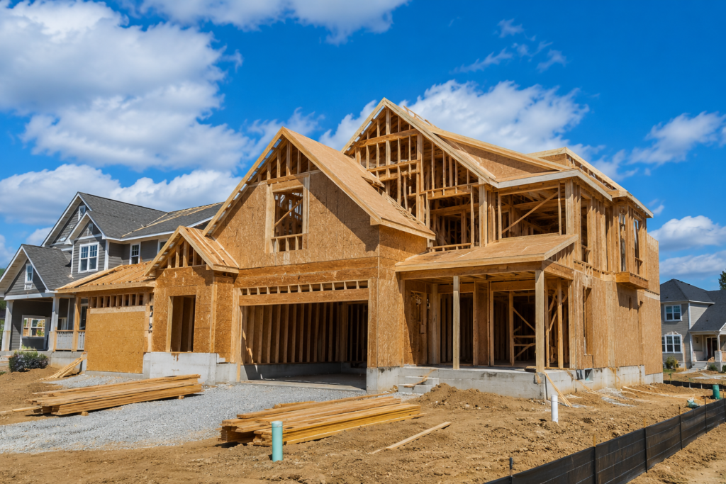 Custom luxury home under construction in Parkville Maryland