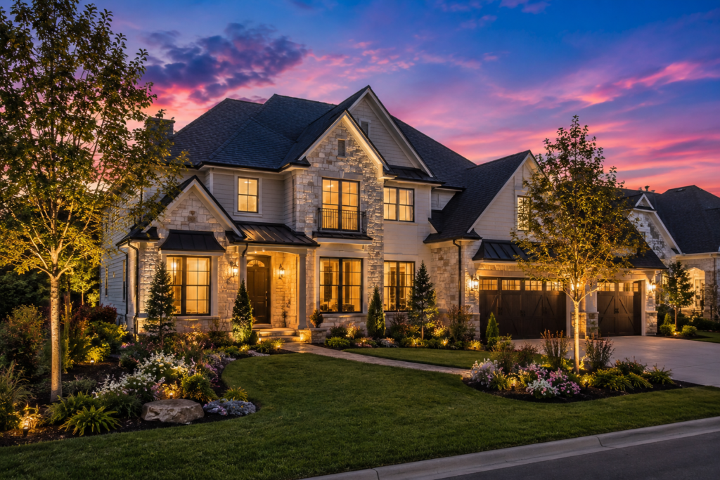 Elegant custom-built home in Germantown MD with premium exterior design