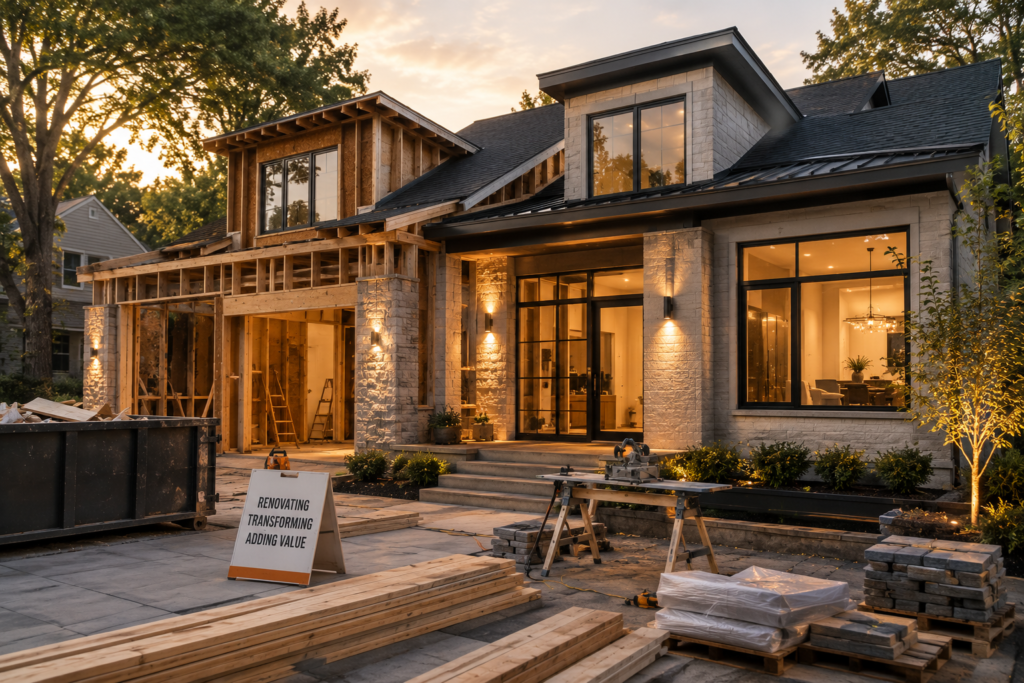 Luxury home renovation and fix and flip investment project in Bethesda Maryland