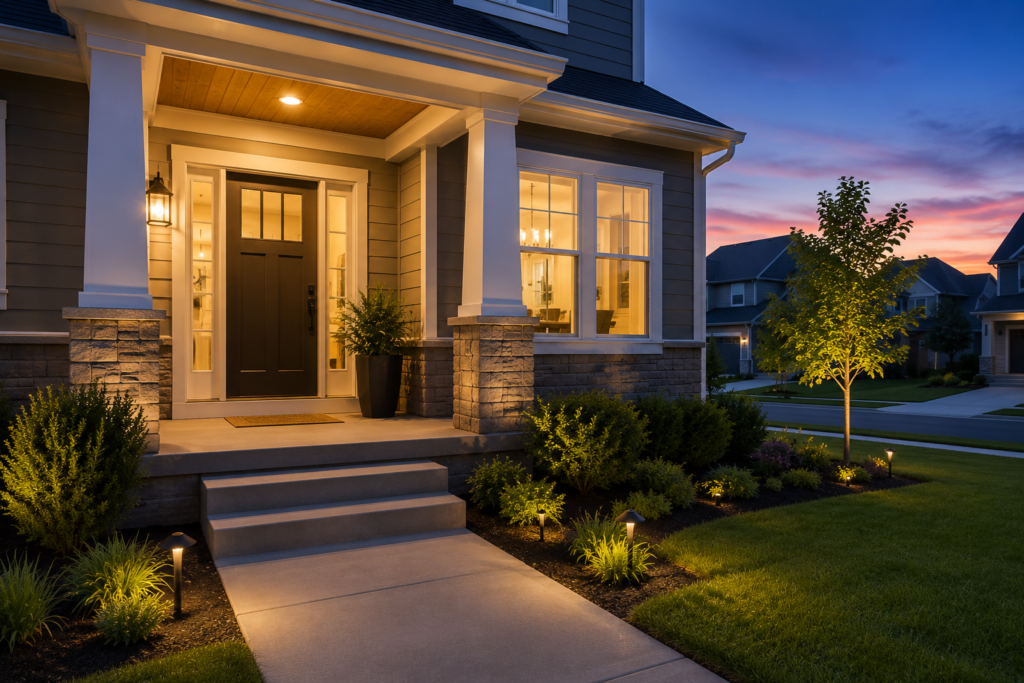 Modern luxury home exterior representing Fortune Homes MD in Baltimore County