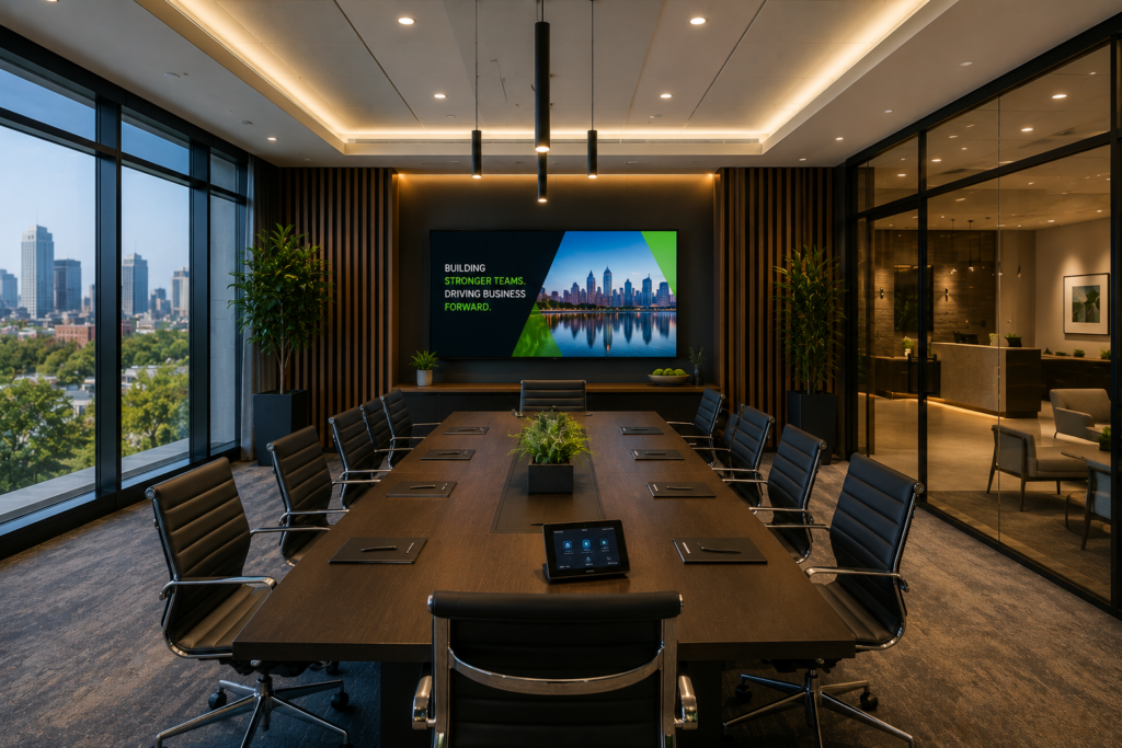 Modern real estate consultation office for Fortune Homes MD in Montgomery County Maryland