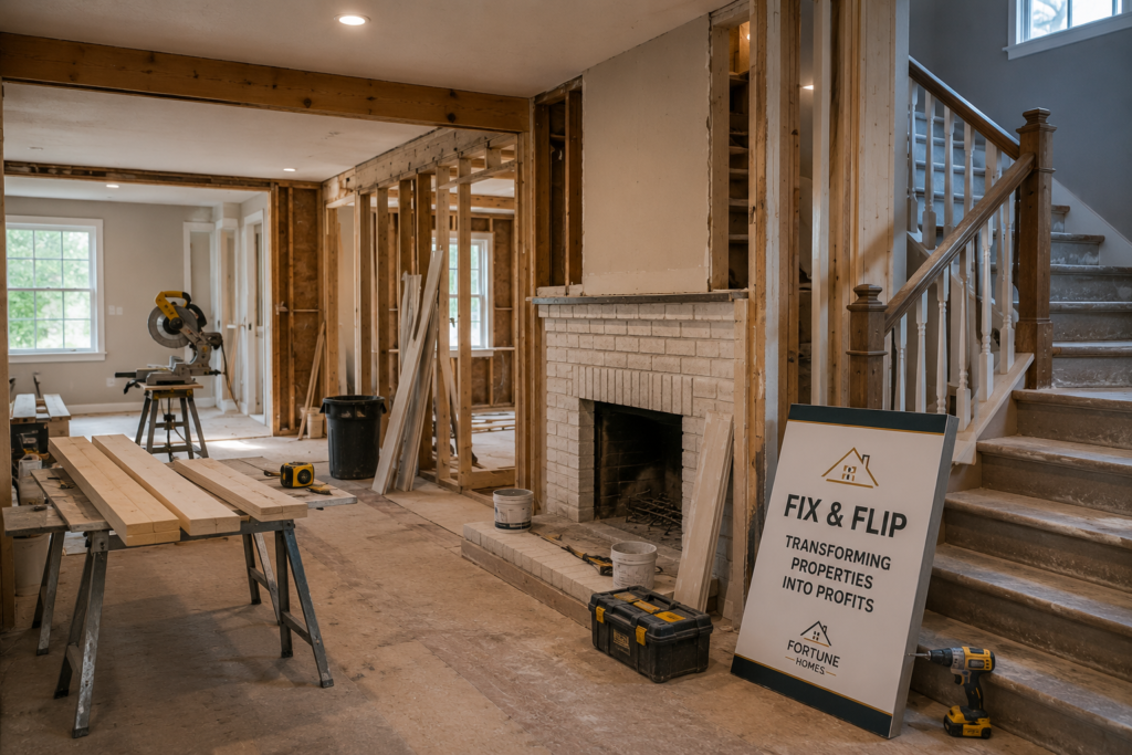 Professional fix and flip home renovation project in Baltimore County