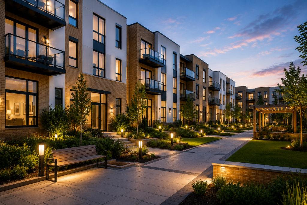 Real estate consultation outside a luxury home in Essex Maryland