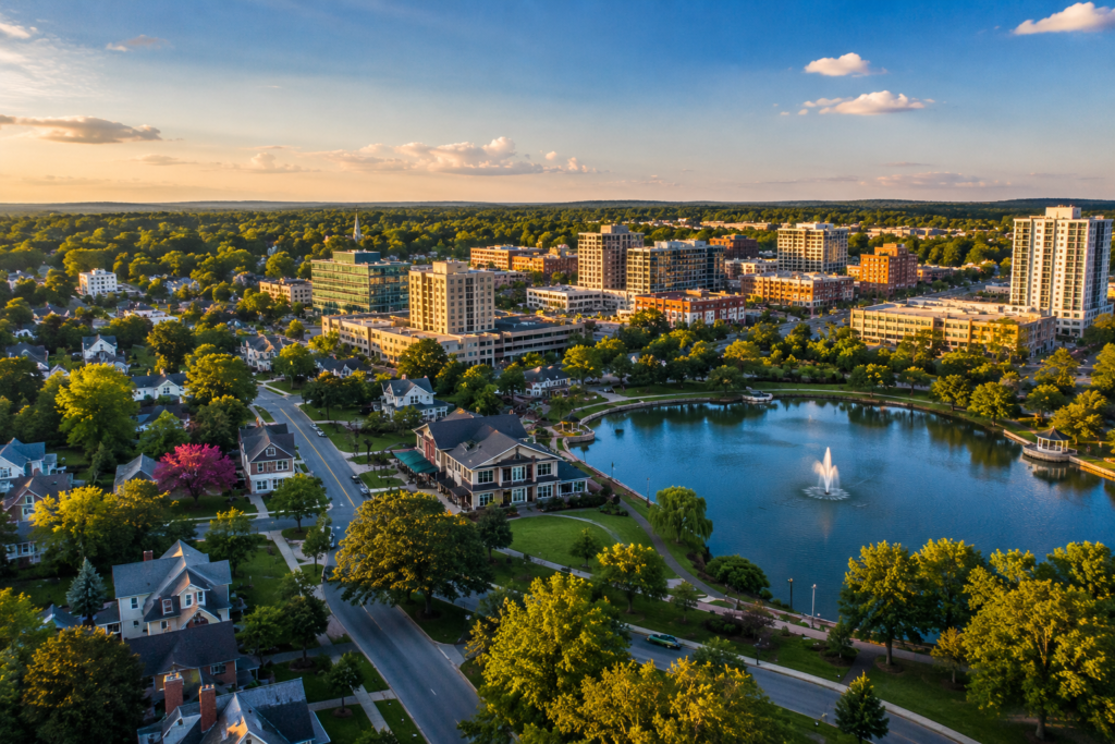 Upscale Towson Maryland neighborhood showcasing premium real estate investment opportunities